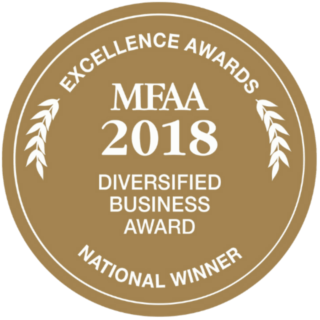 WINNER - 2018 - MFAA - DIVERSIFIED BUSINESS NATIONAL AWARD