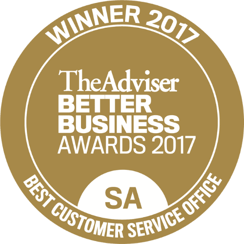 WINNER - 2017 - BETTER BUSINESS AWARDS - BEST CUSTOMER SERVICE SATISFACTION OFFICE