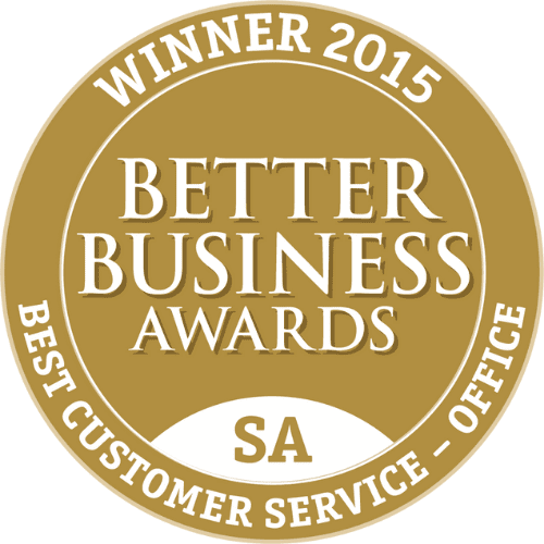 WINNER - 2015 BETTER BUSINESS AWARDS - BEST CUSTOMER SERVICE - OFFICE