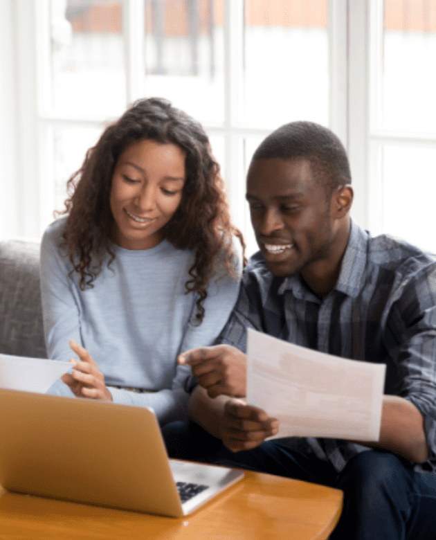 couple comparing loan options