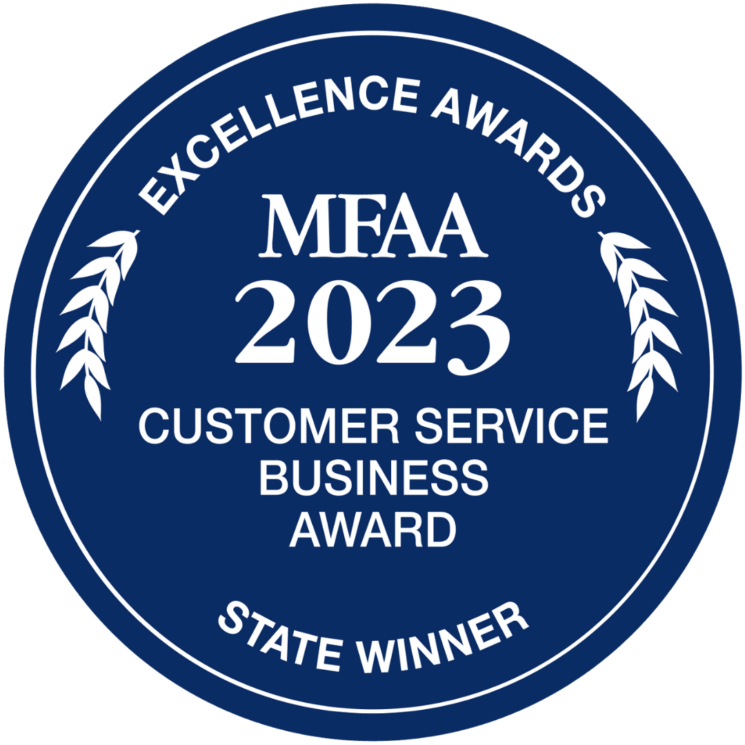 BEST CUSTOMER SERVICE BUSINESS SA STATE AWARD WINNER 2023 - MORTGAGE & FINANCE ASSOCIATION OF AUSTRALIA